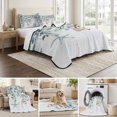 thumbnail image 6 of King Quilt Set 96''x106'', Blue Coastal Lightweight Bedspread Coverlet Set with 2 Pillow Shams, Eucalyptus Leaves Summer Beach Starfish Breathable All Season Quilt Bedding for Bedroom/Guest Room, 6 of 9