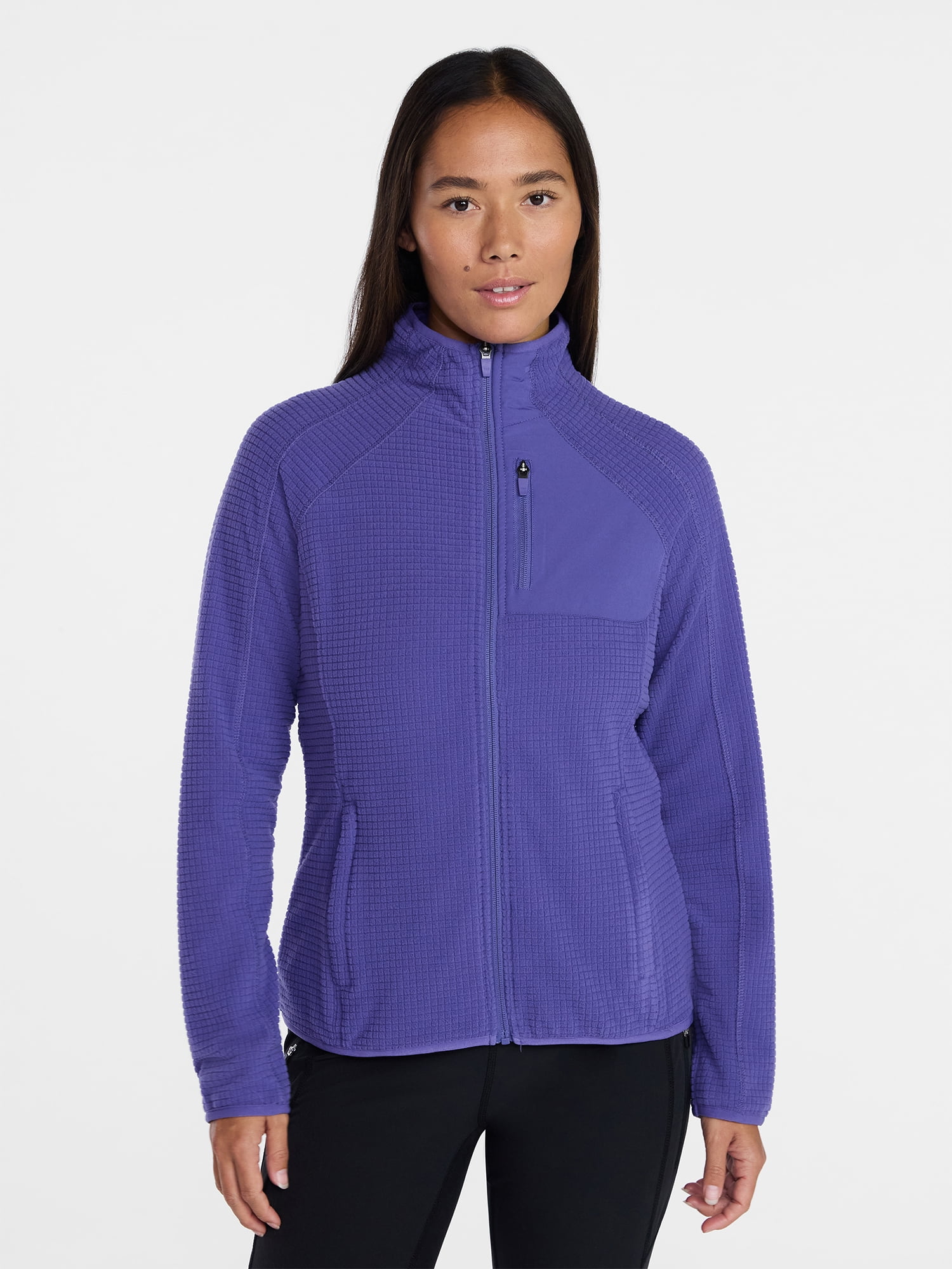 Ozark Trail Women's and Women's Plus Mock Neck Fleece Jacket, Sizes XS-2X