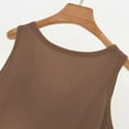 thumbnail image 4 of Duoif Womens Tank Tops, Sleeveless Crew Neck Loose Fit Summer Clothes Summer Tops Brown XXL, 4 of 7