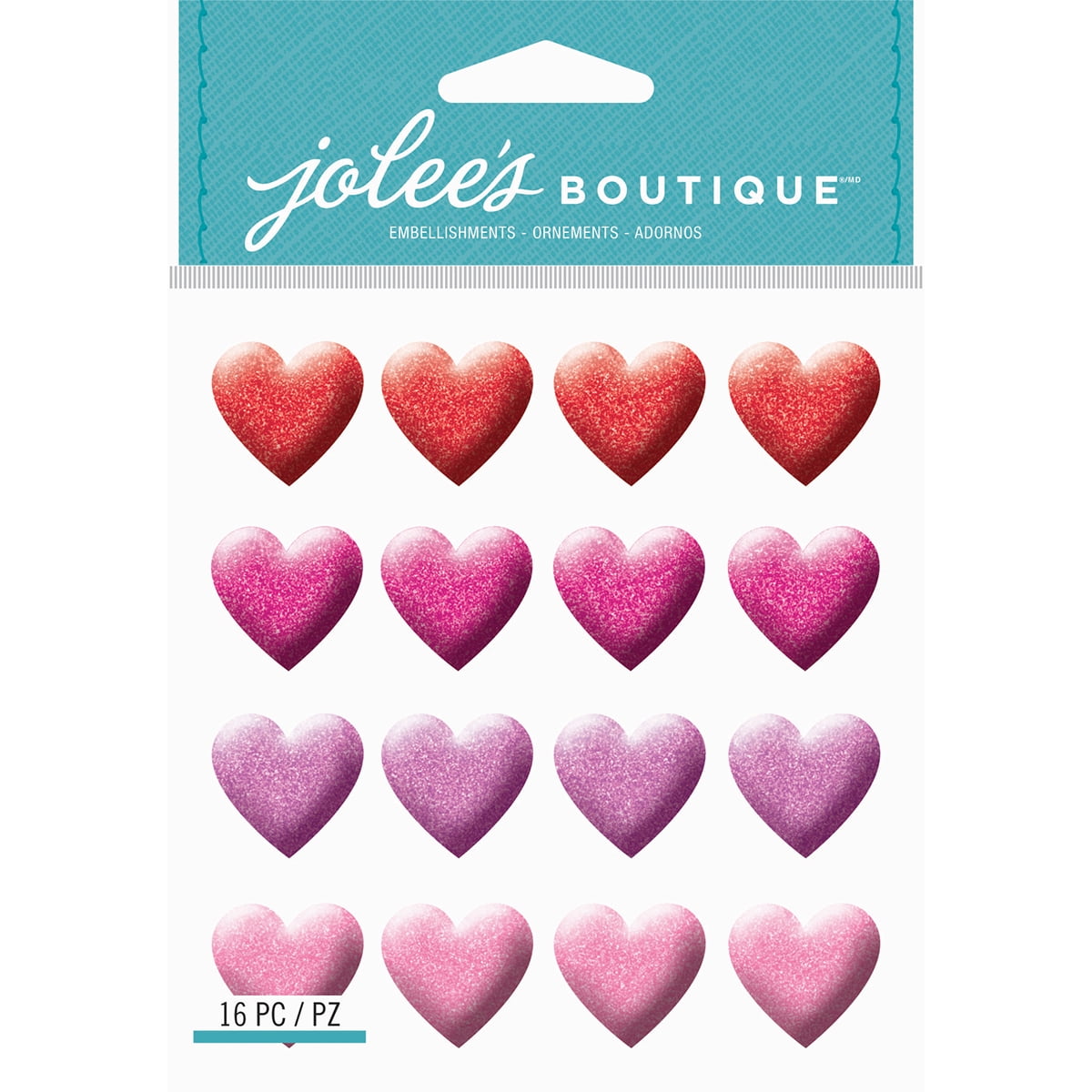 Jolee's Boutique Dimensional StickersGlitter Heart