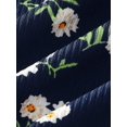 thumbnail image 4 of Navy Blue Floral Print Fit & Flare Mini Dress With Spaghetti Straps And Tie Front, 4 of 8