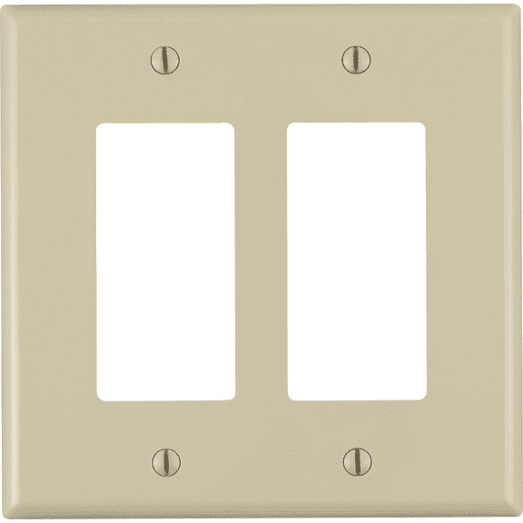 Leviton PJ262 GFCI Receptacle — Decora® Rocker-Style Design in Ivory — UL Listed for US Residential Electrical Code Compliance, Drop-in NEC-Standard Wiring