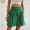 Green, variant on Shorts for Women Shorts Women Summer Solid Color Loose Breathable Semi Elastic Waist Casual High Waist Wide Leg Shorts Black XL