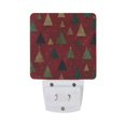 thumbnail image 2 of Colorful Christmas Tree Red Background LED Night Light Sensor Lamp Plug-in Adjustable Brightness 2 Pack, 2 of 7