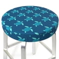 thumbnail image 3 of Lsque Cute Turtle Round Bar chair cushion covers Velvet Fabric Premium Comfort Protects from Scratches and Stains for 14-17 Inch Chair- 14 inch, 3 of 7