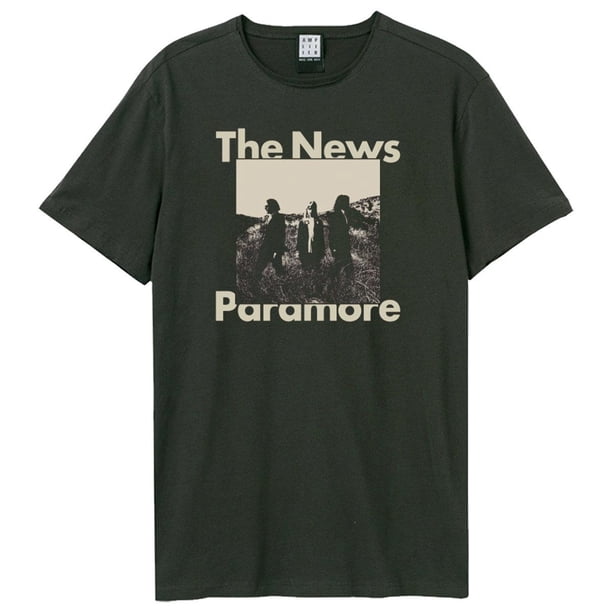 Amplified - Camiseta The News Paramore para Hombre (Carbón)