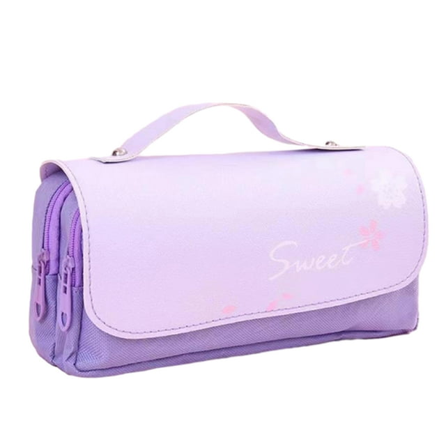 Estuche para lápices FloreceBien Estuche para lápices Estuche para lápices Estuche para lápices lindo estudiante multifunción, morado