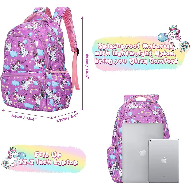 SKL School Backpack School Bag for Girls Unicorn Backpack Student