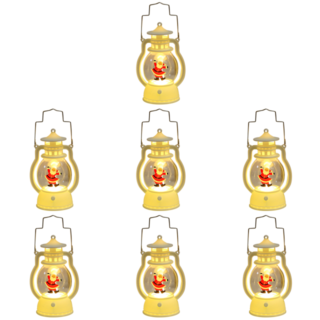 Farol colgante decorativo navideño con asa (Papá Noel)