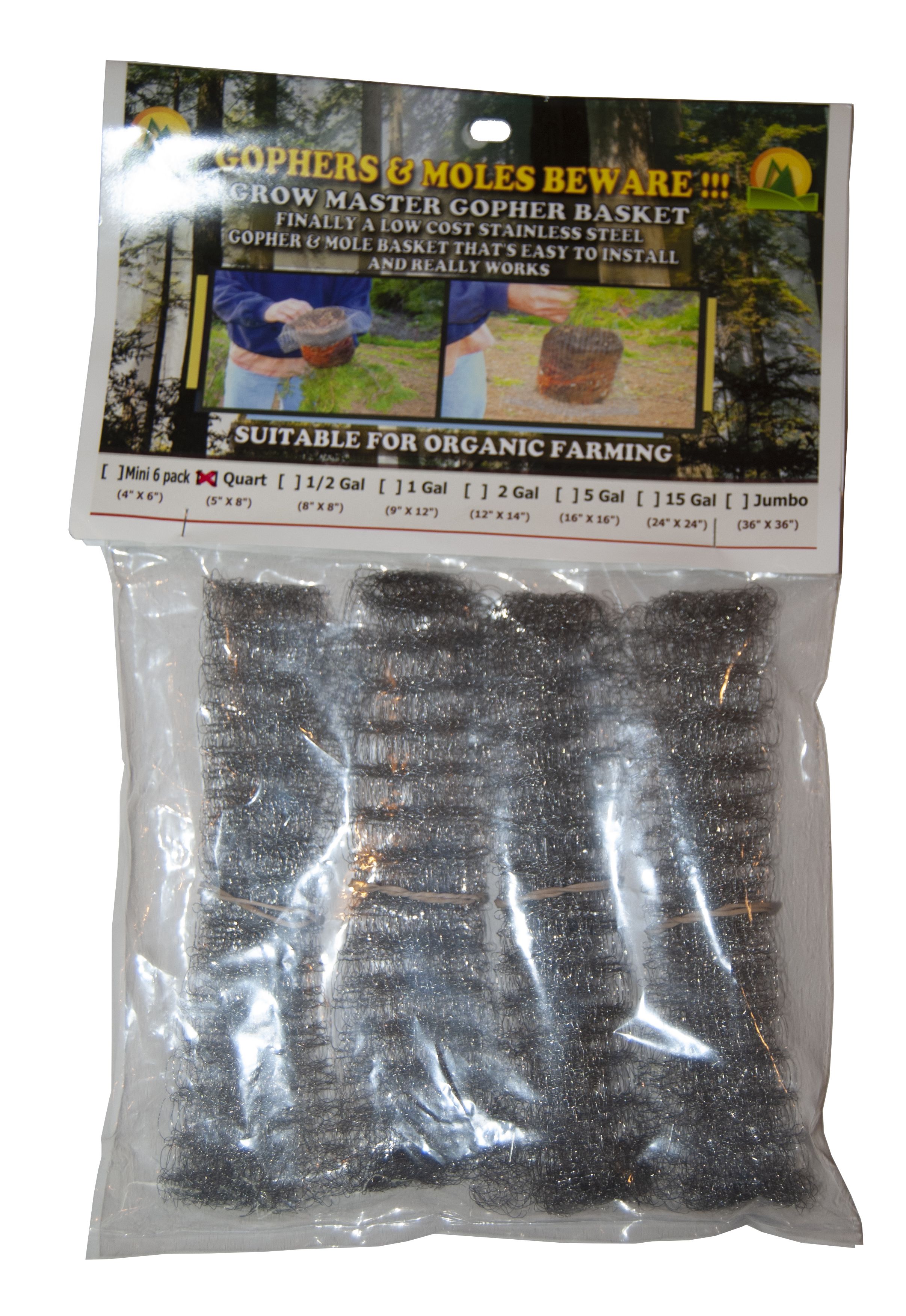 Western Planting 7534928 6" Grow Master Gopher Basket Gray Stainless