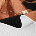 thumbnail image 5 of Castle Fairy Glam Black Woman Twin Quilt Set,Makeup Print Twin Coverlet Set,Brown Pink, 5 of 7