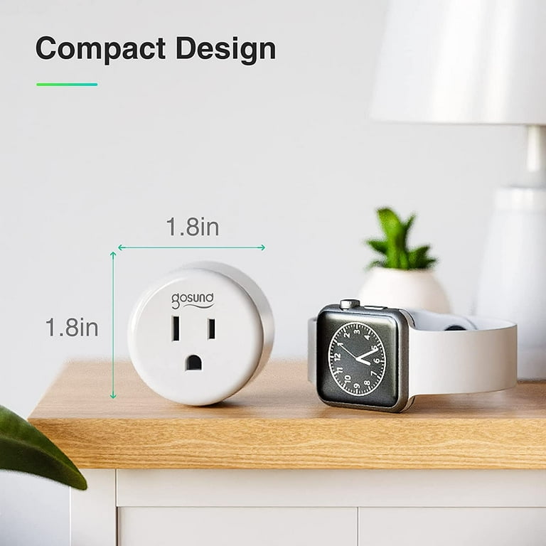 Govee Smart Plug, WiFi Outlet Works with Alexa and Google Assistant, Mini Smart Home Plugs with Timer Fuction & Group Controller, No Hub Required, ETL