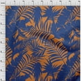 thumbnail image 4 of oneOone Cotton Poplin Medium Blue Fabric Leaves Craft Projects Decor Fabric Printed By The Yard 56 Inch Wide, 4 of 6