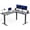 Black/Black, variant on VIVO Light Wood / Gray Electric 63" x 55" Corner Desk, L-Shaped Workstation