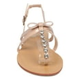 thumbnail image 4 of New Women Wild Diva Clover-24 Patent Rhinestone Slingback Bow Thong Sandal Size, 4 of 5