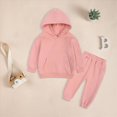 thumbnail image 4 of HCNTES Baby Boy Winter Clothes Toddler Boys Clothes Fall Winter Outfit Sets Long Sleeve Crew Neck Hooded Pocket Pullover Sweatshirt and Pants 6M 1T 2T 3T 4T 5T 2-Pieces, 4 of 7