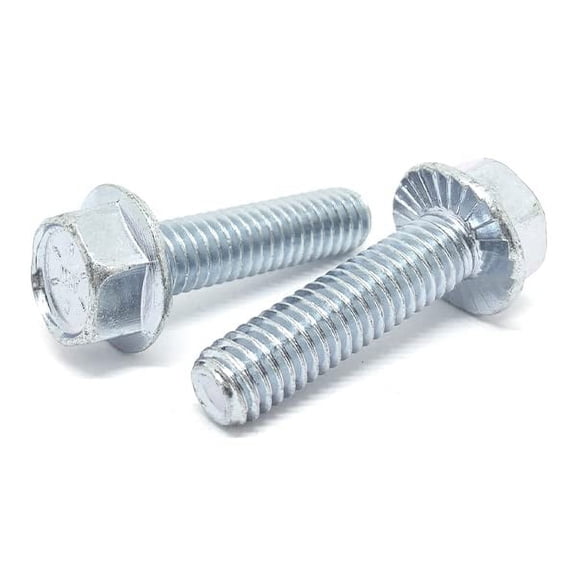 Pieces) 1/4-20x1-1/4" Grade 8 Serrated Hex Bolts Screws Coarse Full Threads Zinc Clear