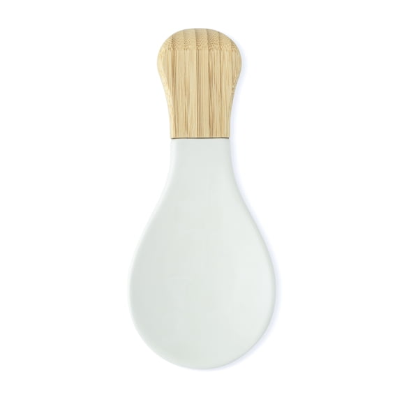 Thyme & Table Ceramic Spoon Rest with Bamboo Handle