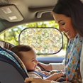 thumbnail image 2 of Yuyamidu Cute Dinosaur Car Side Window Sunshade Doughnut Auto Vehicle Sunshades 2 Pcs Star Car Rear Window Sun Visor Protector Block UV Rays Sun Protection Window Covers, 2 of 7