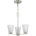 thumbnail image 4 of Tanner Collection Three-Light Brushed Nickel Transitional Chandelier, 4 of 9