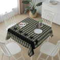 thumbnail image 6 of Sage Green Black Plaid Table Cloth Waterproof Tablecloths, Vintage Star Buffalo Check Rustic Tablecloth Dining Table Cover for Kitchen Party Tabletop Outdoor, Square Tablecloth 54x54 Inch, 6 of 9