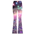 thumbnail image 4 of Womens Pants Flared Pants Solid Color Tight Fitting Hip Shaping Yoga Pants, 4 of 5