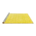 thumbnail image 2 of Ahgly Company Machine Washable Indoor Square Abstract Yellow Contemporary Area Rugs, 6' Square, 2 of 4