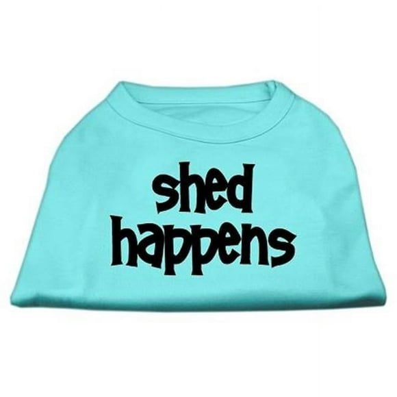 Mirage Pet Products 51-49 XXLAQ Shed Happens Screen Print Shirt Aqua XXL - 18