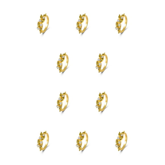 Anillo de cristal Sonducket para mujer elegante vintage nudillo Tamaño 7
