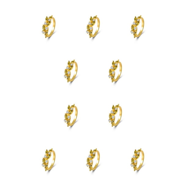 Anillo de cristal Sonducket para mujer elegante vintage nudillo Tamaño 7