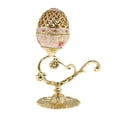 thumbnail image 1 of Caja de joyería Zulema Forma Huevo de Pascua Esmalte Diamante Artificial, 1 of 8