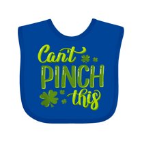 Inktastic St. Patrick's Day Can't Pinch This Hand Lettering Boys or Girls Baby Bib