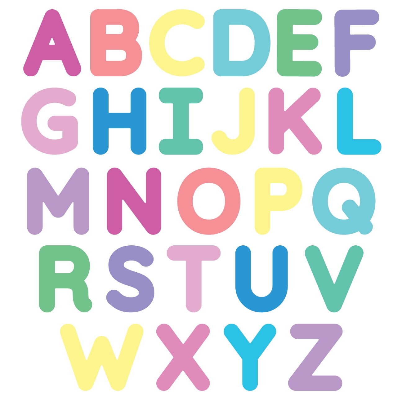 StikArt 3-inch Removable Peel & Stick Letter Wall Decals (Assorted ...