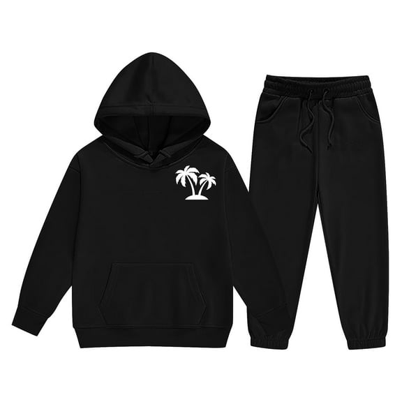 Pyhlmscde Women's Solid Hooded Sweatsuit Sets, Two Piece Sets for Women, Sweatsuits for Women, Women Fall Clothes