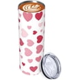 thumbnail image 2 of 20 oz Tumbler Reusable Coffee Travel Mug with Lids and Straws, Leak Proof Coffee Cups Insulated Water Bottles Stainless Steel for Men, Women - Valentines, 2 of 8