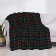 thumbnail image 3 of Honeii Buffalo Plaid Dark Green print throw blanket, crafted from cozy cotton flannel, offers versatile home decor as a bedding suitable for all seasons.-50"x40", 3 of 6