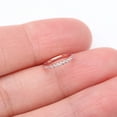 thumbnail image 3 of Implant Grade Titanium Rose Gold Brilliant Sparkle Gems Lined Clicker Hoop Ring, 3 of 4