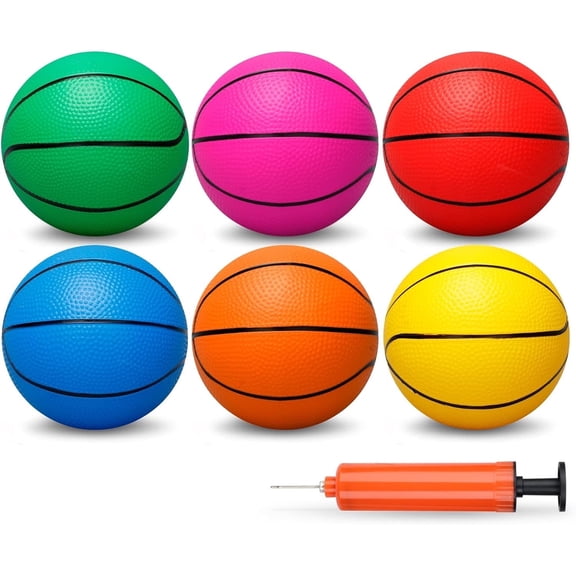 Anzmtosn Mini Rubber Basketball, Size 6"