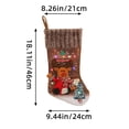thumbnail image 3 of Jumbo 3D Christmas Stockings, Light‑up Christmas Stocking, Large Xmas Stocking with 3D Character Appliques & LED Lights, Vintage Hanging Gift Sack for Fireplace Mantel Home Holiday Decoration, 3 of 7