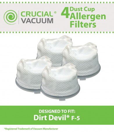 2 Dirt Devil F5 Replacement Filters Fit Dirt Devil Scorpion Hand Vacs Models 082 