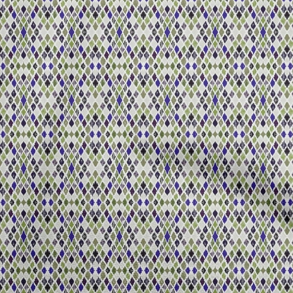 oneOone Polyester Spandex Light Green Fabric Asian Ikat Dress Material Fabric Print Fabric By The Yard 56 Inch Wide
