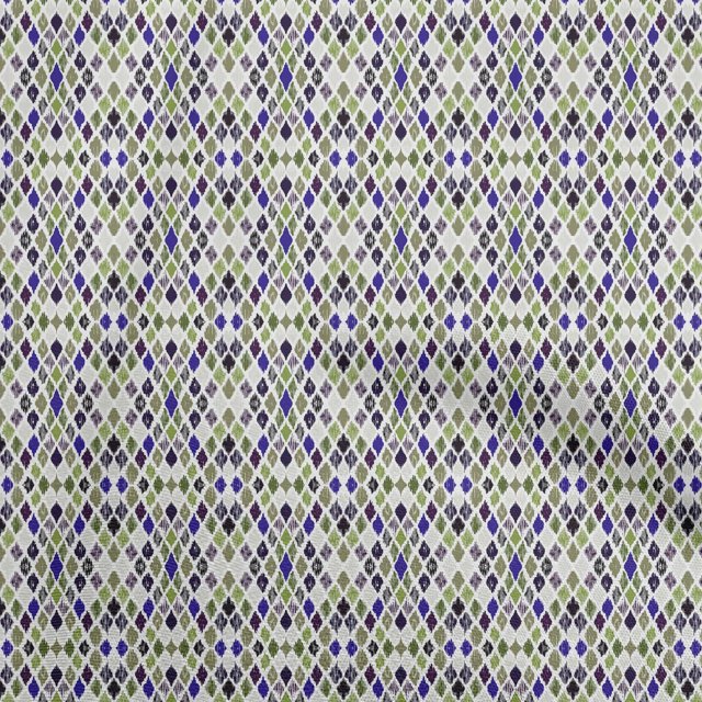 oneOone Velvet Light Green Fabric Asian Ikat Craft Projects Decor Fabric Printed By The Yard 58 Inch Wide