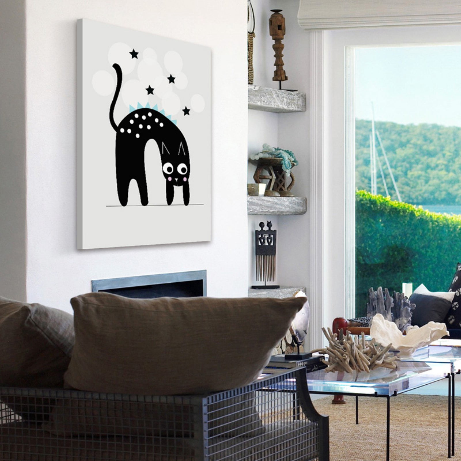 Marmont Hill "Cat Arch" by Katarina Snygg Painting Print on Wrapped Canvas
