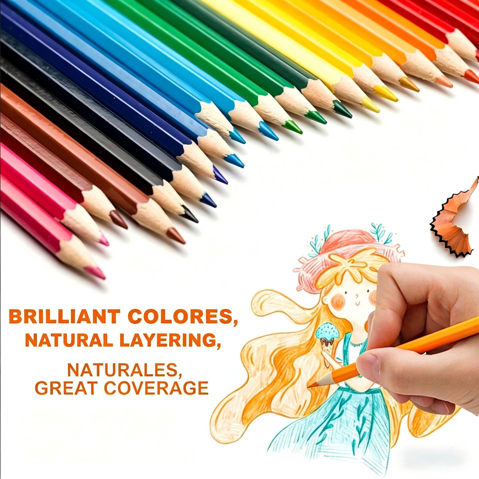Yunkctuk Premium Colored Pencils,Set of 72 Colors,Artists Soft Core with Vibrant Color,Ideal for Layering Blending Shading,Color Pencils for Adults Beginners Coloring Book.