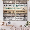 thumbnail image 6 of Farmhouse Wooden Kitchen Curtains Country Rustic Rooster Barn Small Short Cafe Window Curtains Vintage Farm Rod Pocket Bathroom Window Drapes Treatment Tier Curtains 2 Panels (27.5x39 Inch), 6 of 6