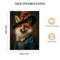 thumbnail image 2 of ONETECH Victorian Fox Vintage Gothic Canvas Art Print - Dark Academia Fox Wall Decor, Large Wall Art, Canvas 16x20 in, 2 of 5