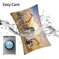 thumbnail image 6 of Honeii Wildlife Protection Print Pillow Cases,Plush Throw Pillow Covers,Decorative Pillowcase for Sofa, Couch, Living Room-14"x20", 6 of 6