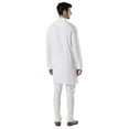 thumbnail image 4 of Ethnix Men's Indian Band Collar 100% Cotton Staple White Kurta Tunic Pajama Set; Pure White; XL, 4 of 4