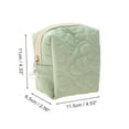 thumbnail image 2 of Unique Bargains 1 Pc Heart Pattern Makeup Bag for Business Travel Green Polyester, 2 of 5
