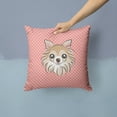 thumbnail image 2 of Dog Face Checkerboard Design Fabric Decorative Pillow, 2 of 4